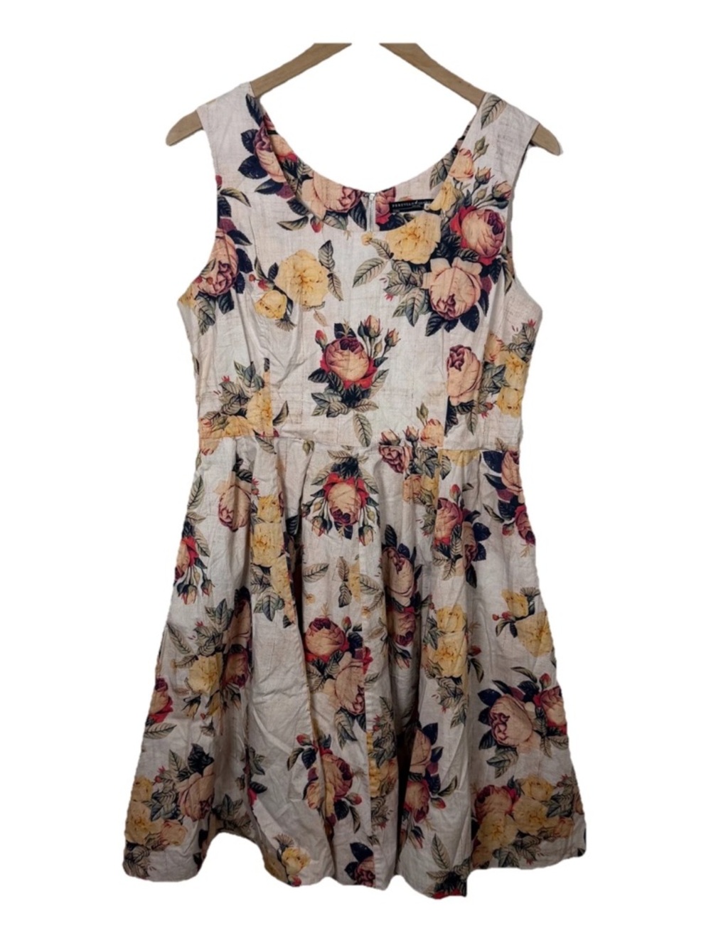 Peruvian Connection Women’s Cotton Floral A Line Dress Pink Size 12 Feminine